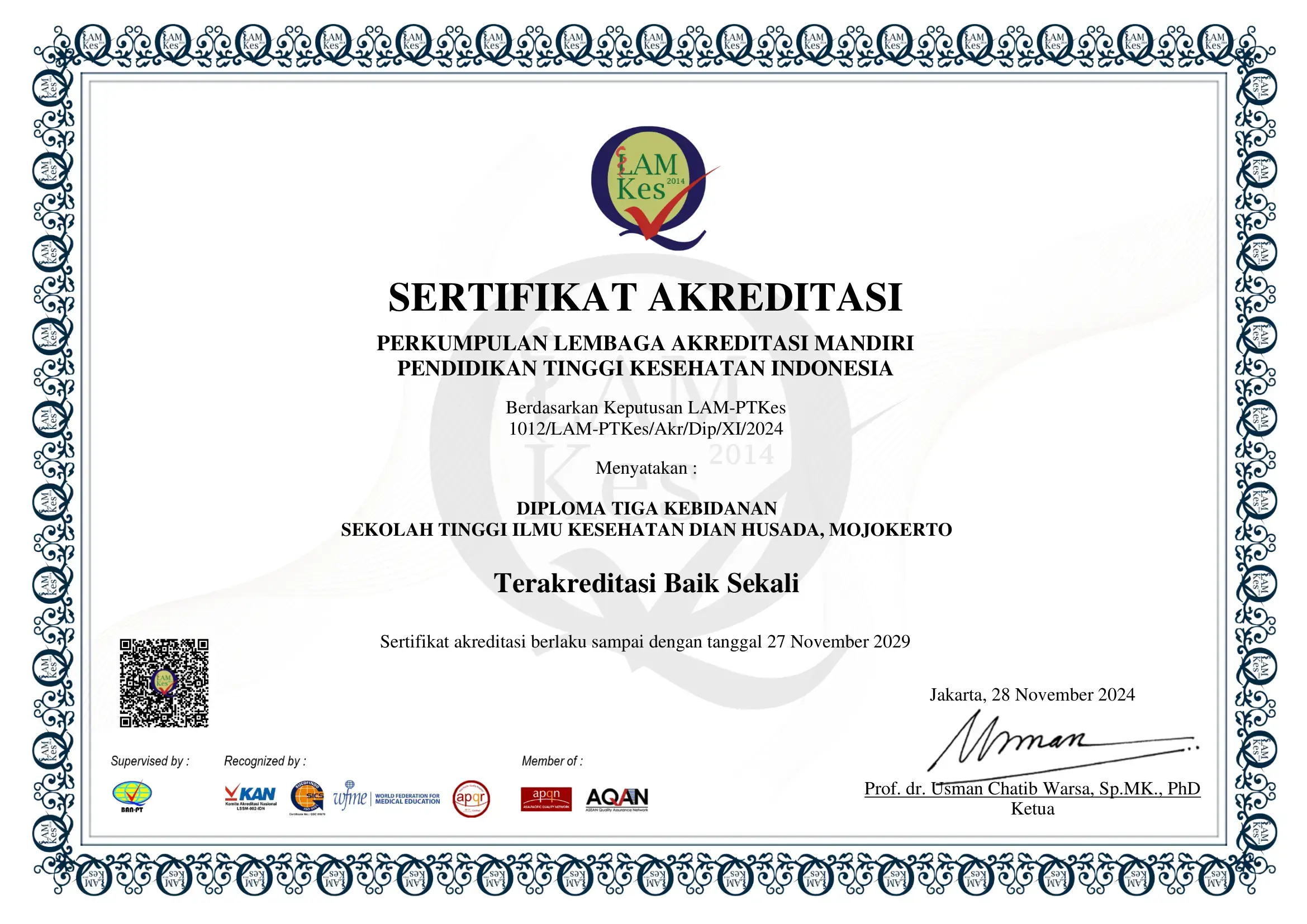 Sertifikat Akreditasi D3 Kebidanan